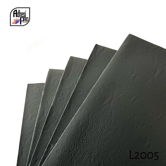 L2005 Black to Silver - Laserable Leatherette with AdhesiPro Adhesive